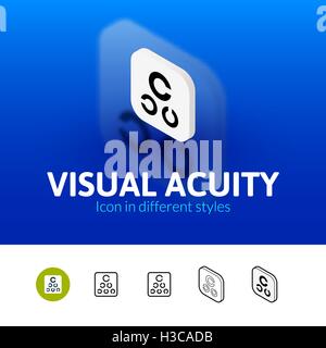 L'icône d'acuité visuelle dans un style différent Illustration de Vecteur