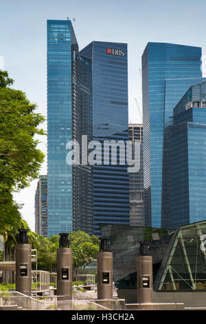 Singapour, Marina Bay Sands, le quartier des affaires du centre commercial Shoppes Banque D'Images
