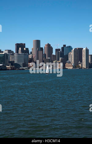 Des tours d'immeubles de bureaux et le Custom House le front de Boston Massachusetts USA Banque D'Images