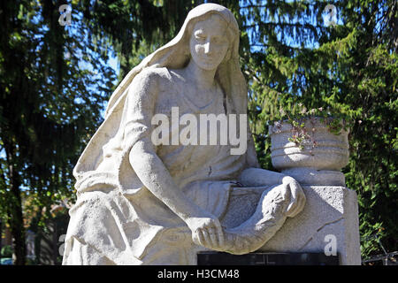 Sculptures au-dessus de tombes du cimetière,Zagreb Mirogoj,europe,3 Banque D'Images