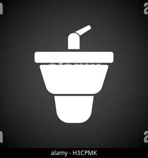 Bidet icône. Fond noir avec blanc. Vector illustration. Illustration de Vecteur