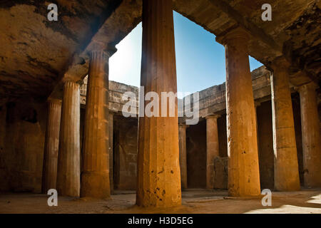 Les Tombeaux des rois à Paphos, Chypre Banque D'Images