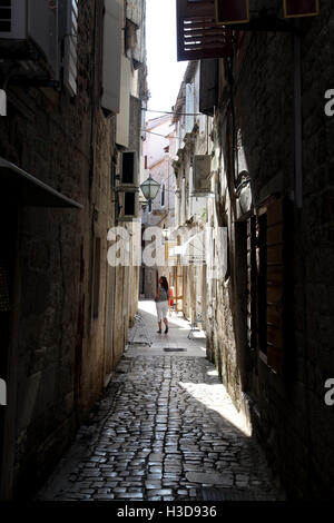 TROGIR vieille ville du moyen âge sur la liste du patrimoine mondial de l'UNESCO Banque D'Images