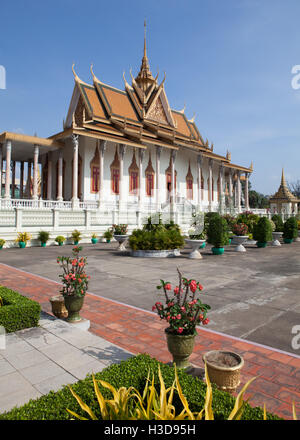 Complexe de Palais Royal à Phnom Penh, Cambodge. Banque D'Images