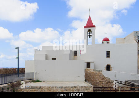 Saint Jean Baptiste église franciscaine, dans la vieille ville d'Acre, Israël Banque D'Images