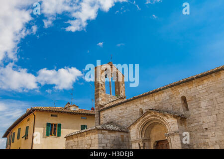 Collégiale de Sts Quiricus et Julietta à San Quirico d'Orcia, Toscane, Italie Banque D'Images