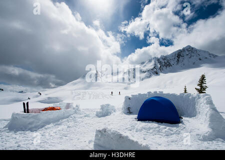 Surf camp de base de l'expédition au Canada Banque D'Images