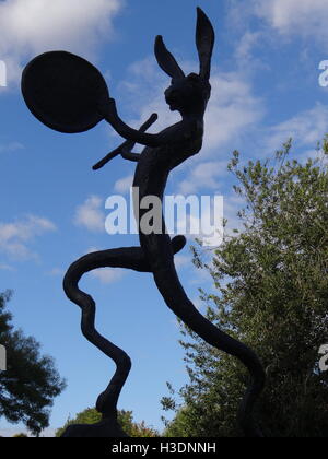 Barry Flanagan, batteur, 1996, Bronze, Waddington Custot Gallaries. Londres, Royaume-Uni. 6 octobre, 2016. Parc des sculptures de la Frise s'ouvre au public à Regent's Park, London,UK Crédit : Nastia M/Alamy Live News Banque D'Images