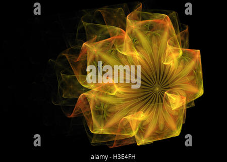 Abstract fractal image avec une fleur fantaisie forme irréelle et la beauté. Banque D'Images