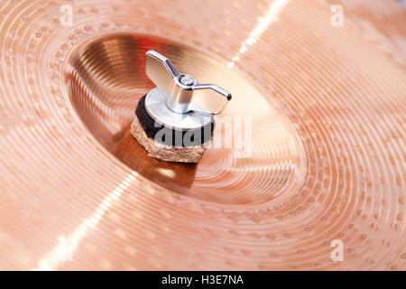 Batterie cymbales close-up de la musique de fond, percussion instruments Banque D'Images