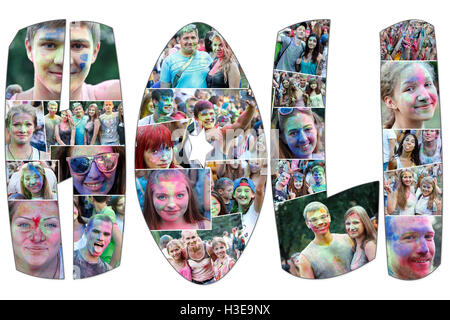 Zaporozhye, Ukraine 25 Juillet 2015 : Festival des couleurs Holi dans city park Banque D'Images