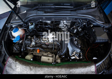 Échanger avec d'ouvrir le capot pour l'entretien Banque D'Images