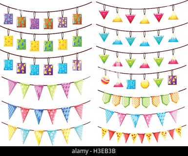 Différents modèles de drapeaux illustration Illustration de Vecteur