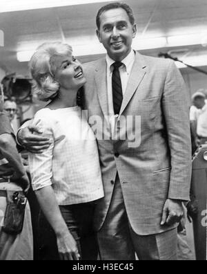 DORIS DAY avec mari Marty Melcher sur 1955 Banque D'Images