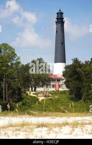 Le gouvernement américain Pensacola désigné comme une base navale en 1824 et a autorisé un phare, ce qui en fait le plus vieux sur la côte du golfe du Mexique. Banque D'Images