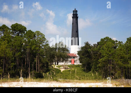 Le gouvernement américain Pensacola désigné comme une base navale en 1824 et a autorisé un phare, ce qui en fait le plus vieux sur la côte du golfe du Mexique. Banque D'Images