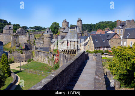 Château de Fougères en France Banque D'Images