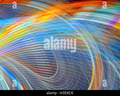 Les vagues et abstraits - courbes générées numériquement image Banque D'Images