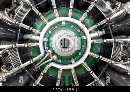 Moteur à hélice détail d'un ancien appareil. L'horizontale Banque D'Images