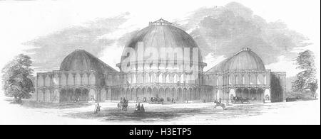 Bâtiment d'exposition de l'Irlande, Dublin Merrion Sq West, 1852. Illustrated London News Banque D'Images