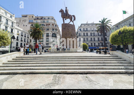 Monument ou l'Émir Abdelkader Abdelkader El Djezairi algérien était Sharif religieuse et militaire chef qui a fait lutte contre fr Banque D'Images