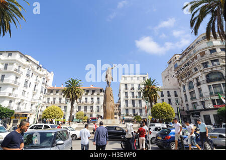 Monument ou l'Émir Abdelkader Abdelkader El Djezairi algérien était Sharif religieuse et militaire chef qui a fait lutte contre fr Banque D'Images