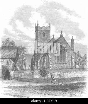 Sandringham, Norfolk Norfolk Église 1863. Illustrated London News Banque D'Images