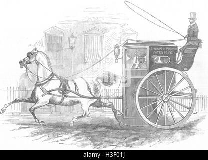 Chevaux Reynoldss brevet 1846 cabine de sécurité améliorée. Illustrated London News Banque D'Images