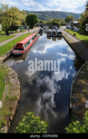 Trevor Bassin, sentier du canal de Llangollen, Denbighshire, Wales Banque D'Images