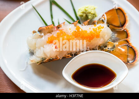 La cuisine japonaise groumet sashimi de homard Banque D'Images