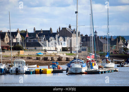 La Baie et le port de Findhorn, Moray, Ecosse, Royaume-Uni Banque D'Images