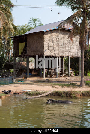 Gîte rural en campagne près de Siem Reap au Cambodge Banque D'Images