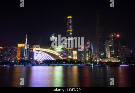 La ville de Guangzhou vue paysage urbain moderne, la province de Guangdong, Chine Banque D'Images