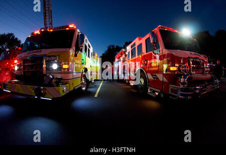 Service d'incendie de Richfield, Wisconsin soirée portes ouvertes pour la Semaine de la prévention des incendies Banque D'Images