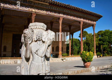 L'Iran, Ispahan, Chehel Sotun palace Banque D'Images