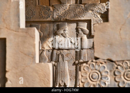 L'Iran, la province du Fars, Persépolis, Patrimoine Mondial de l'UNESCO, procession des affluents Banque D'Images