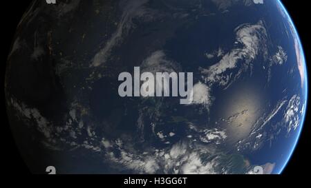 Océan Atlantique, United States. 05Th Oct, 2016. Voir l'ouragan puissant de Matthieu de l'EUMETSAT satellite comme elle à la tête de la côte de Floride le 7 octobre 2016 dans l'océan Atlantique. La tempête a apporté de vents de force de tempête tropicale, fortes pluies, et dangereux de surf la côte Est des États-Unis. Credit : Planetpix/Alamy Live News Banque D'Images