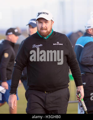 Saint Andrews, Écosse, Royaume-Uni. 8 octobre 2016. Saint Andrews, Écosse, Royaume-Uni. 8 octobre 2016. Shane Lowry joue au Dunhill Cup, St Andrews en Écosse, samedi 8 octobre, 2016 Credit : Derek Allan/Alamy Live News Banque D'Images