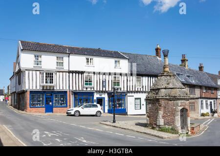 Le 16e siècle punp, lieu commun, Little Walsingham, Norfolk, Angleterre, Royaume-Uni Banque D'Images