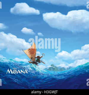 DATE DE SORTIE : Novembre 23, 2016 Title : Moana STUDIO : Disney Réalisateur : Ron Clements, John Musker PLOT : Une jeune femme utilise ses talents de navigation pour naviguer d'une île légendaire. La rejoindre dans l'aventure est son héros, le légendaire demi-dieu Maui avec : Dwayne Johnson, Alan Tudyk, Jemaine Clement, Auli'je Cravalho (Crédit : c Disney/images/) Banque D'Images