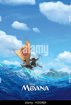 DATE DE SORTIE : Novembre 23, 2016 Title : Moana STUDIO : Disney Réalisateur : Ron Clements, John Musker PLOT : Une jeune femme utilise ses talents de navigation pour naviguer d'une île légendaire. La rejoindre dans l'aventure est son héros, le légendaire demi-dieu Maui avec : Dwayne Johnson, Alan Tudyk, Jemaine Clement, Auli'je Cravalho (Crédit : c Disney/images/) Banque D'Images