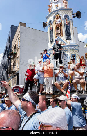 New York City, NY NYC Brooklyn, Williamsburg, quartier italien, Our Lady of Mount Carmel Feast Day, festival religieux, foire de rue, tradition, Old Timer' Banque D'Images