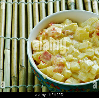 Kurma de pommes de terre - pommes de terre au curry indien rapide Banque D'Images