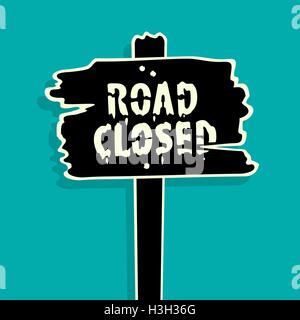 Road Closed sign Vector Illustration Illustration de Vecteur