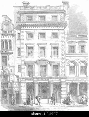 La flotte de Londres Londres, Banque de St-Union Temple-Bar 1857. Illustrated London News Banque D'Images