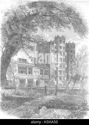 ESSEX Layer Marney Tower 1862. Illustrated London News Banque D'Images