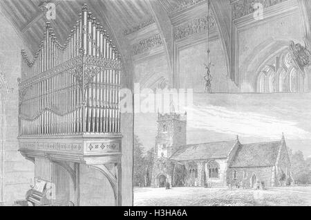 La Norfolk Eglise St Mary Magdalene, Sandringham 1880. Le graphique Banque D'Images