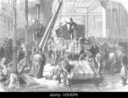 FRANCE grue, le travail de 1867. Illustrated London News Banque D'Images