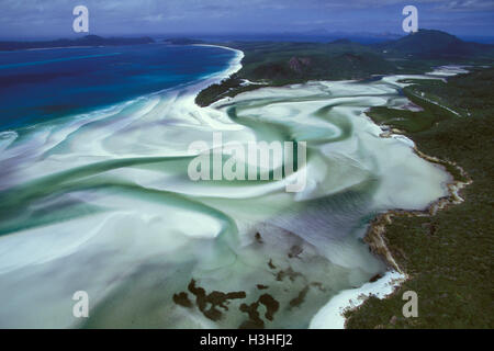Hill inlet et whitehaven beach, Banque D'Images