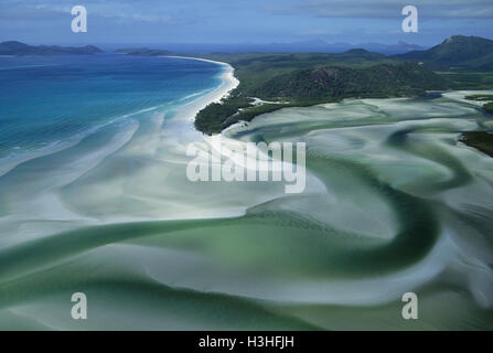 Hill Inlet et Whitehaven Beach, Banque D'Images